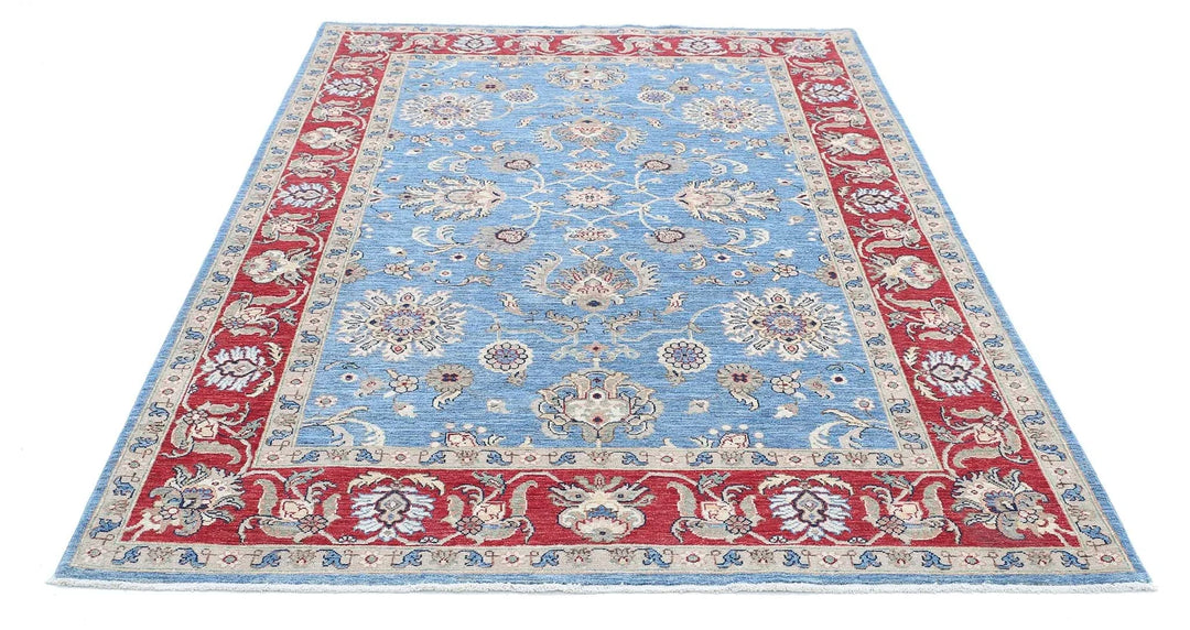 Afghan Ziegler Farhan Rug 5' 7" x 7' 9" Hand-Knotted | No. AT76983