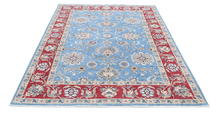 Afghan Ziegler Farhan Rug 5' 7" x 7' 9" Hand-Knotted | No. AT76983