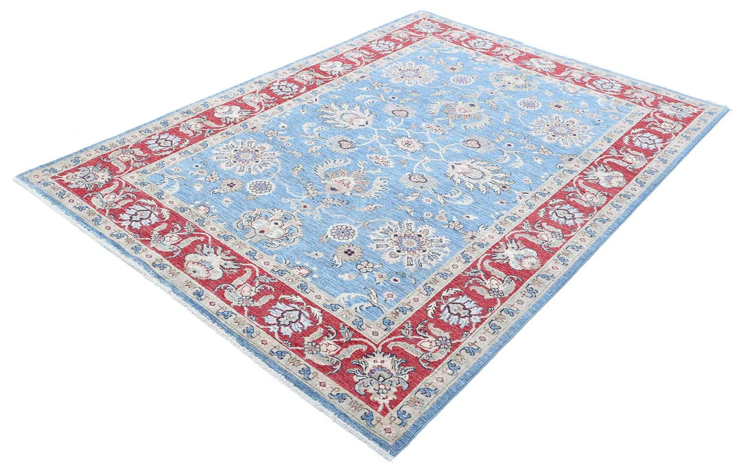 Afghan Ziegler Farhan Rug 5' 7" x 7' 9" Hand-Knotted | No. AT76983