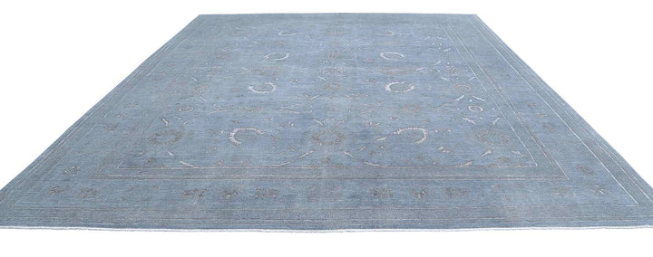 Grey Afghan Oriental Rug 12' 10" x 15' 8" Hand-Knotted | No. AT77015