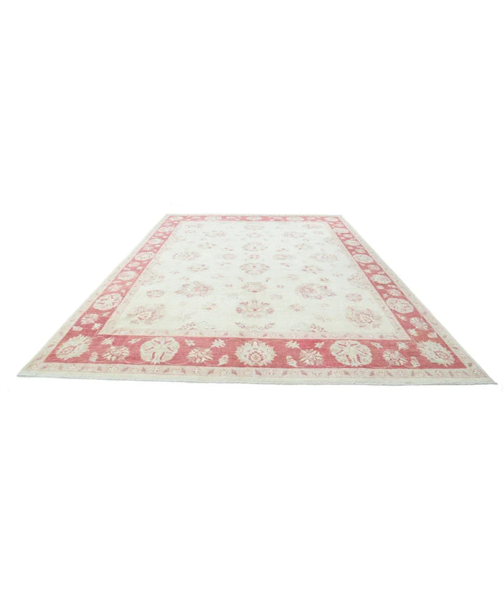 Ivory Afghan Ziegler Rug 9' 10" x 14' 0" Hand-Knotted | No. AT770339