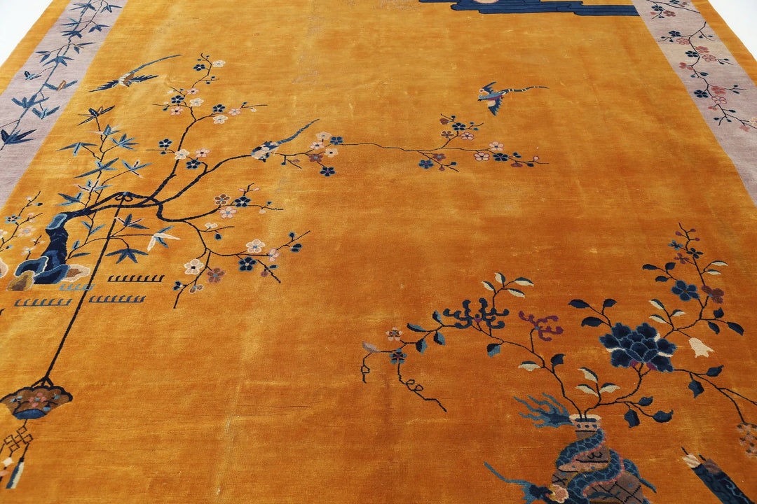 Chinese Oriental Rug 9' 10" x 13' 2" Hand-Knotted | No. AT77055