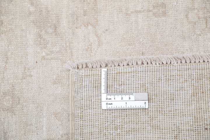 Ivory Afghan Serenity Rug 2' 7" x 6' 9" Hand-Knotted | No. AT77062