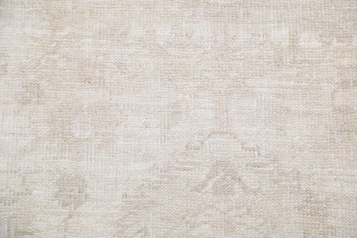 Ivory Afghan Serenity Rug 2' 7" x 6' 9" Hand-Knotted | No. AT77062
