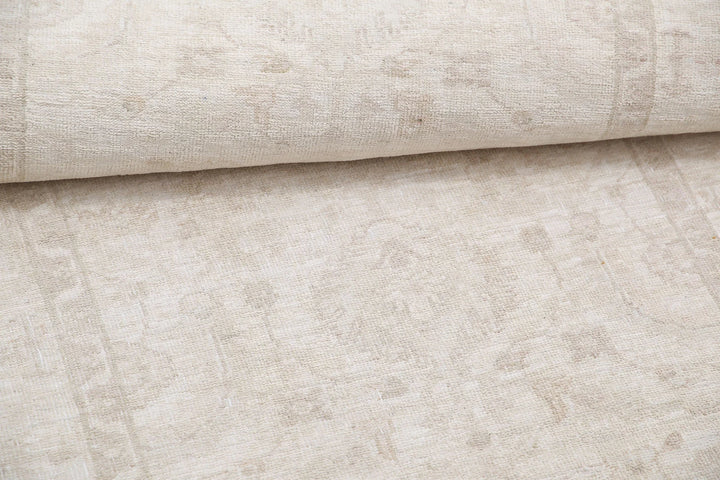 Ivory Afghan Serenity Rug 2' 7" x 6' 9" Hand-Knotted | No. AT77062