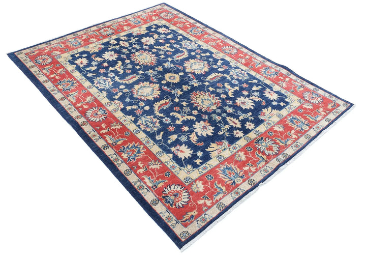 Afghan Ziegler Rug 4' 10" x 6' 4" Hand-Knotted | No. AT77077
