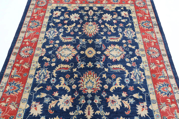 Afghan Ziegler Rug 4' 10" x 6' 4" Hand-Knotted | No. AT77077