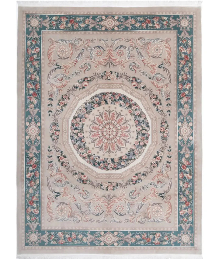 Chinese Aubusson Rug 8' 11" x 12' 1" Hand-Knotted | No. AT77112