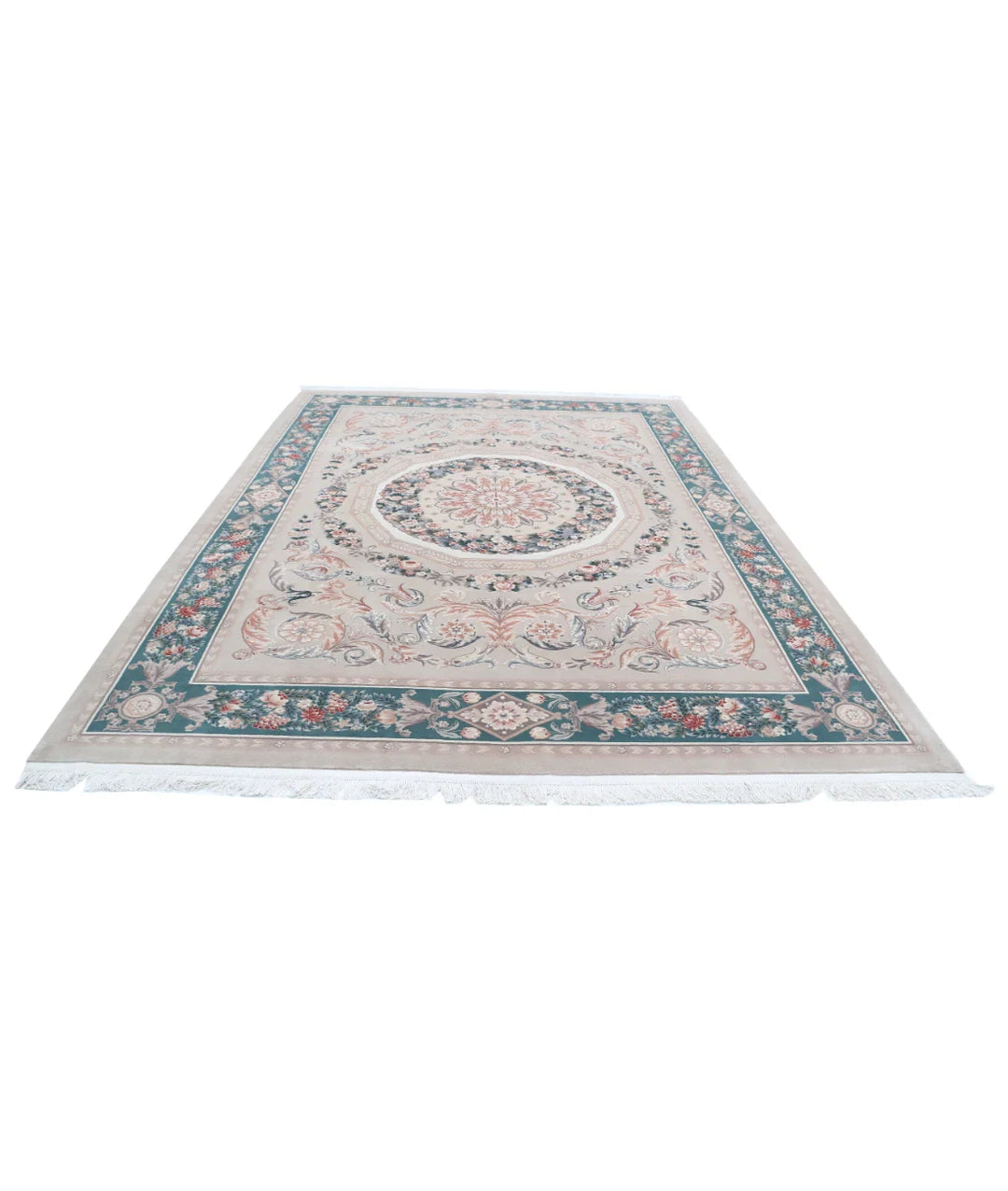 Chinese Aubusson Rug 8' 11" x 12' 1" Hand-Knotted | No. AT77112
