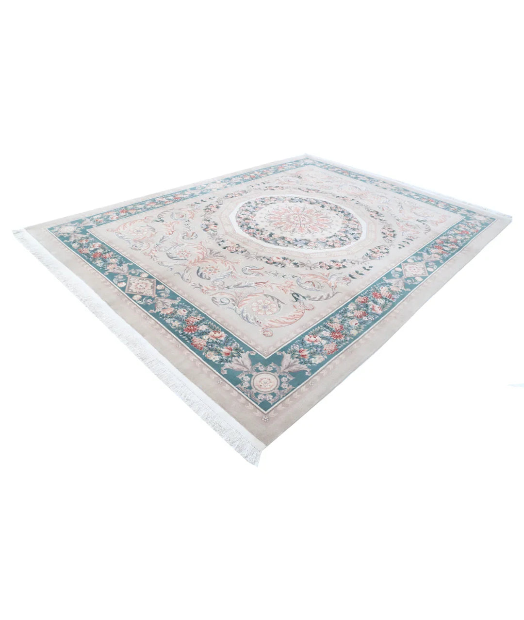 Chinese Aubusson Rug 8' 11" x 12' 1" Hand-Knotted | No. AT77112