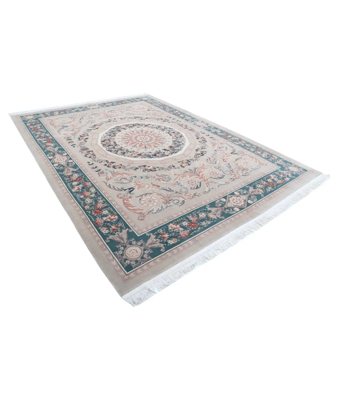 Chinese Aubusson Rug 8' 11" x 12' 1" Hand-Knotted | No. AT77112