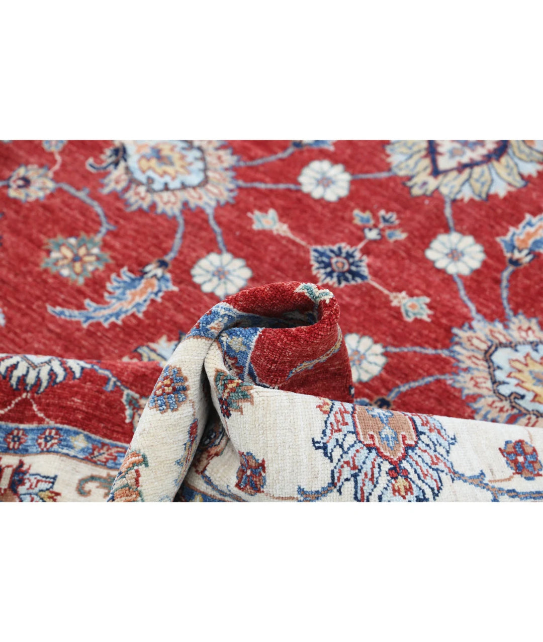 Afghan Ziegler Rug 5' 0" x 6' 7" Hand-Knotted | No. AT77149