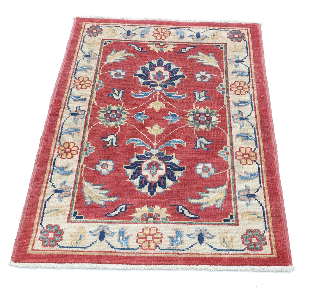 Afghan Ziegler Rug 2' 4" x 3' 5" Hand-Knotted | No. AT77151