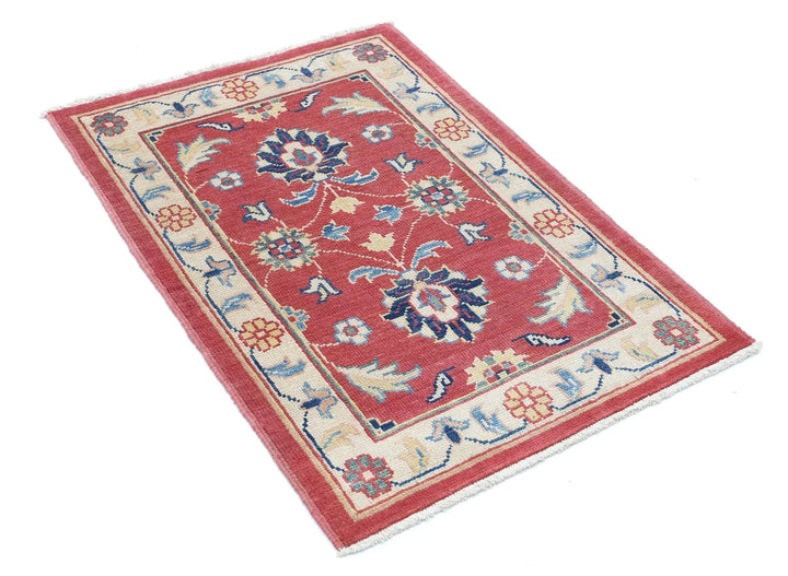 Afghan Ziegler Rug 2' 4" x 3' 5" Hand-Knotted | No. AT77151
