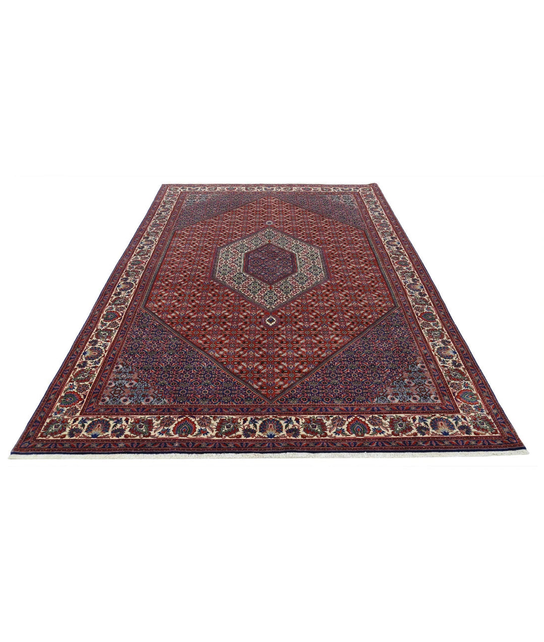 Persian Bijar Rug 6' 7" x 9' 9" Hand-Knotted | No. AT77298