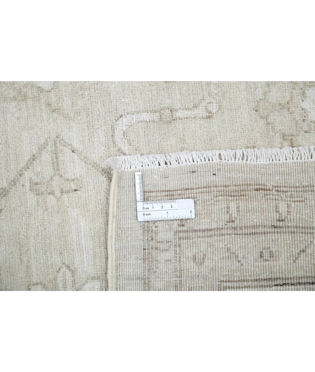 Brown Afghan Tabriz Rug 8' 2" x 9' 7" Hand-Knotted | No. AT77343