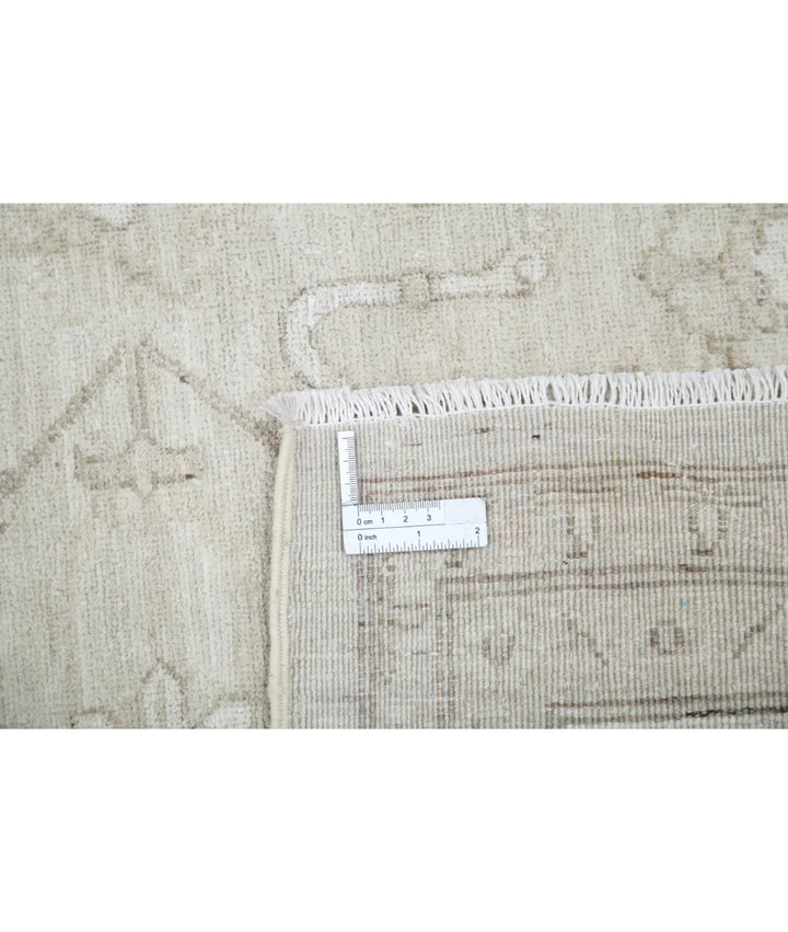 Brown Afghan Tabriz Rug 8' 2" x 9' 7" Hand-Knotted | No. AT77343