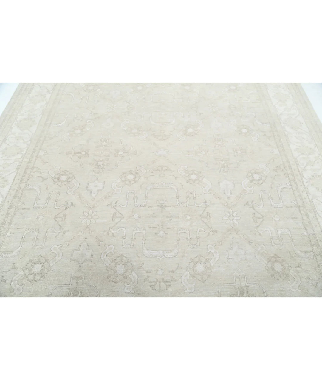 Brown Afghan Tabriz Rug 8' 2" x 9' 7" Hand-Knotted | No. AT77343