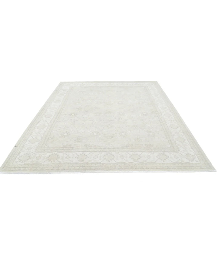 Brown Afghan Tabriz Rug 8' 2" x 9' 7" Hand-Knotted | No. AT77343