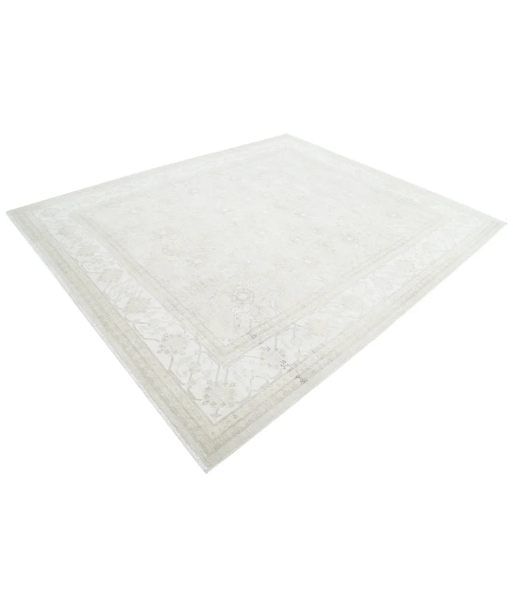 Brown Afghan Tabriz Rug 8' 2" x 9' 7" Hand-Knotted | No. AT77343