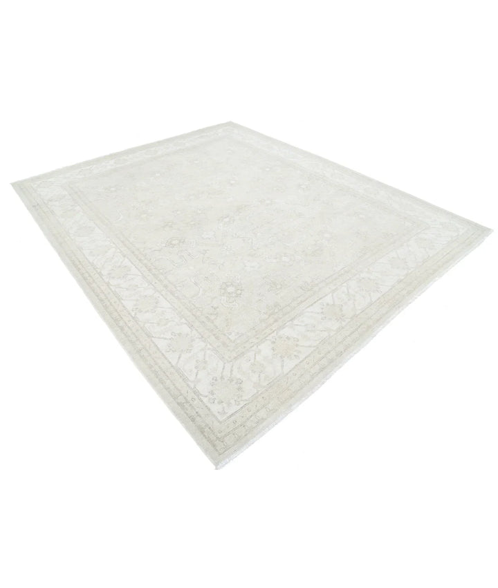 Brown Afghan Tabriz Rug 8' 2" x 9' 7" Hand-Knotted | No. AT77343