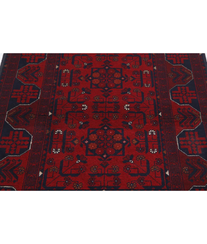 Afghan Khal Muhammadi Rug 3' 4" x 4' 11" Hand-Knotted | No. AT77452
