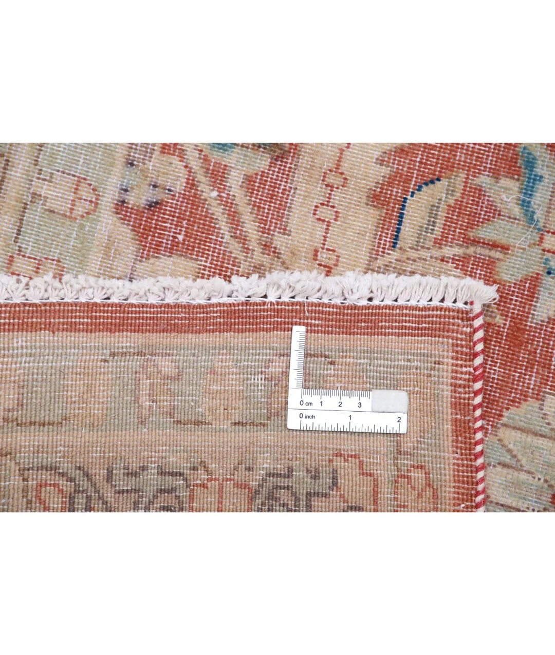 Red Persian Vintage Rug 9' 6" x 12' 11" Hand-Knotted | No. AT77499