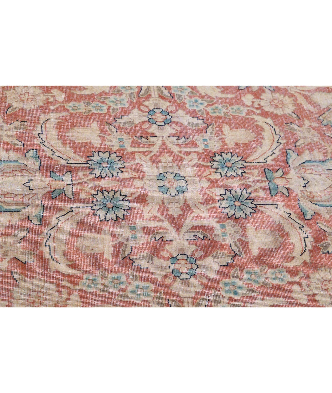 Red Persian Vintage Rug 9' 6" x 12' 11" Hand-Knotted | No. AT77499
