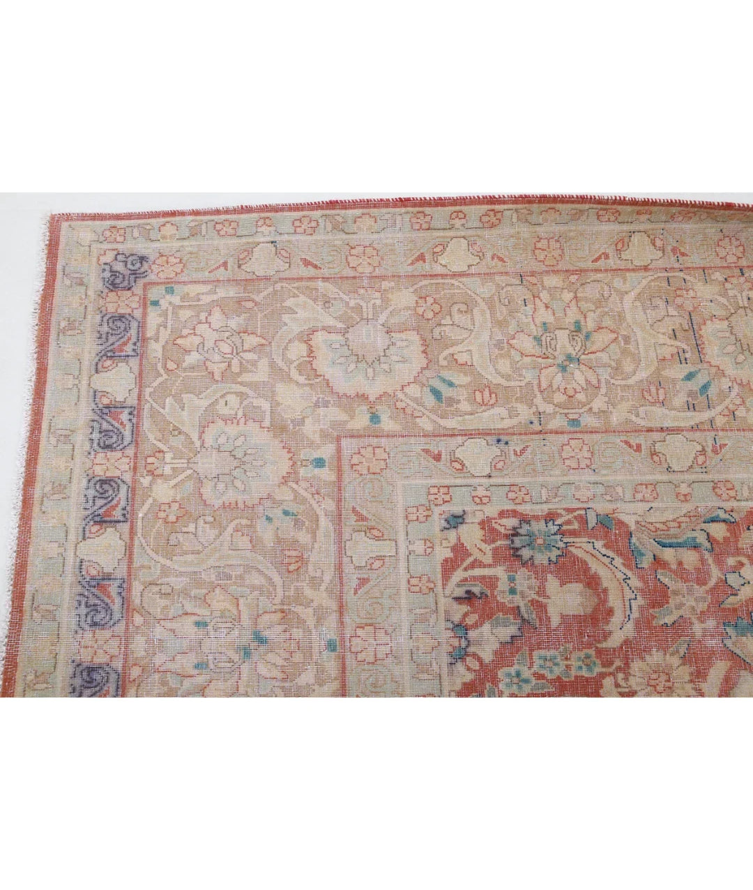 Red Persian Vintage Rug 9' 6" x 12' 11" Hand-Knotted | No. AT77499