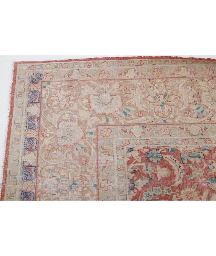 Red Persian Vintage Rug 9' 6" x 12' 11" Hand-Knotted | No. AT77499