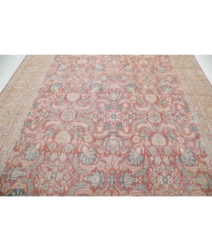 Red Persian Vintage Rug 9' 6" x 12' 11" Hand-Knotted | No. AT77499