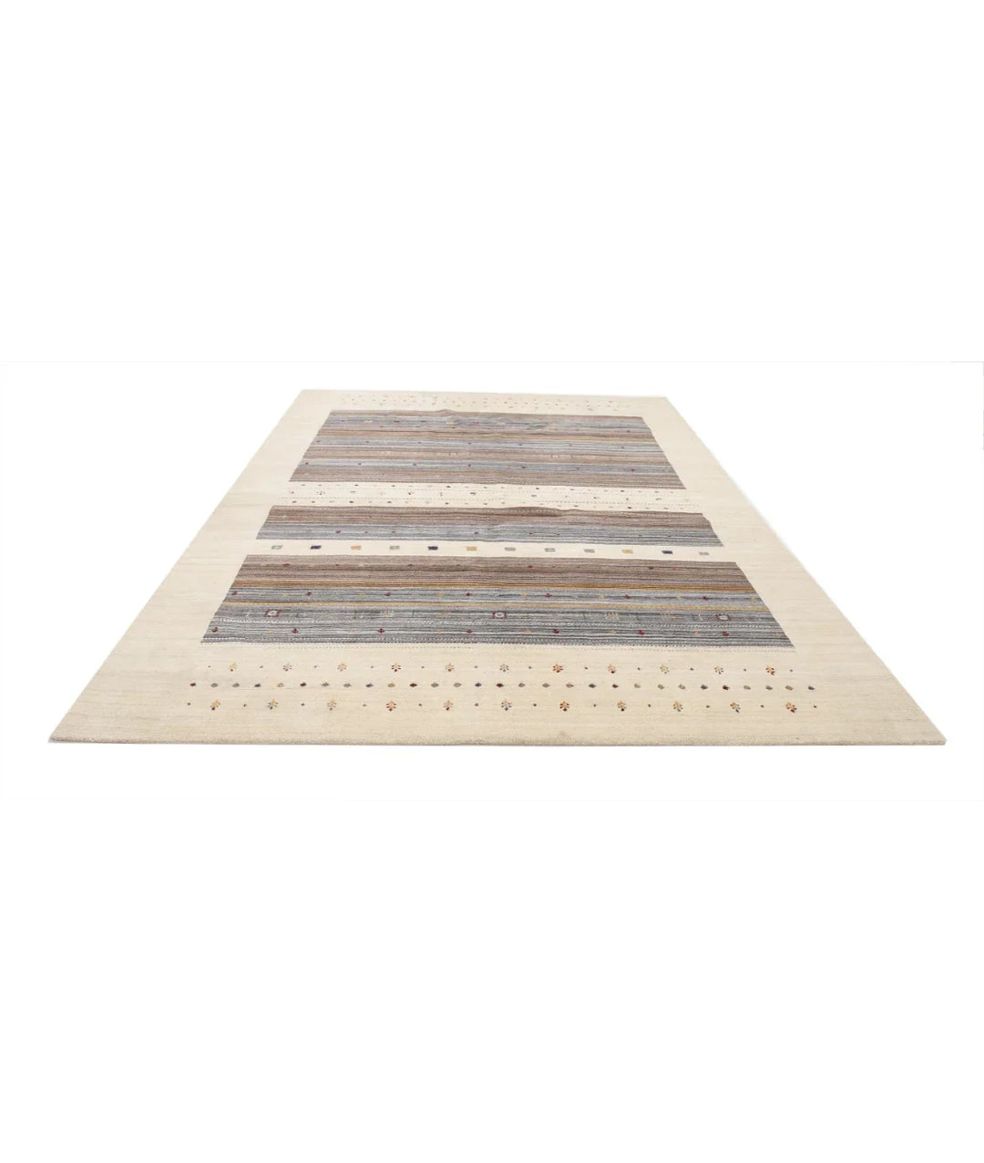 Ivory Indian Lori Rug 8' 5" x 11' 5" Hand-Knotted | No. AT77608