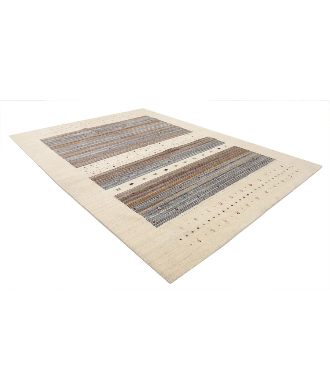 Ivory Indian Lori Rug 8' 5" x 11' 5" Hand-Knotted | No. AT77608