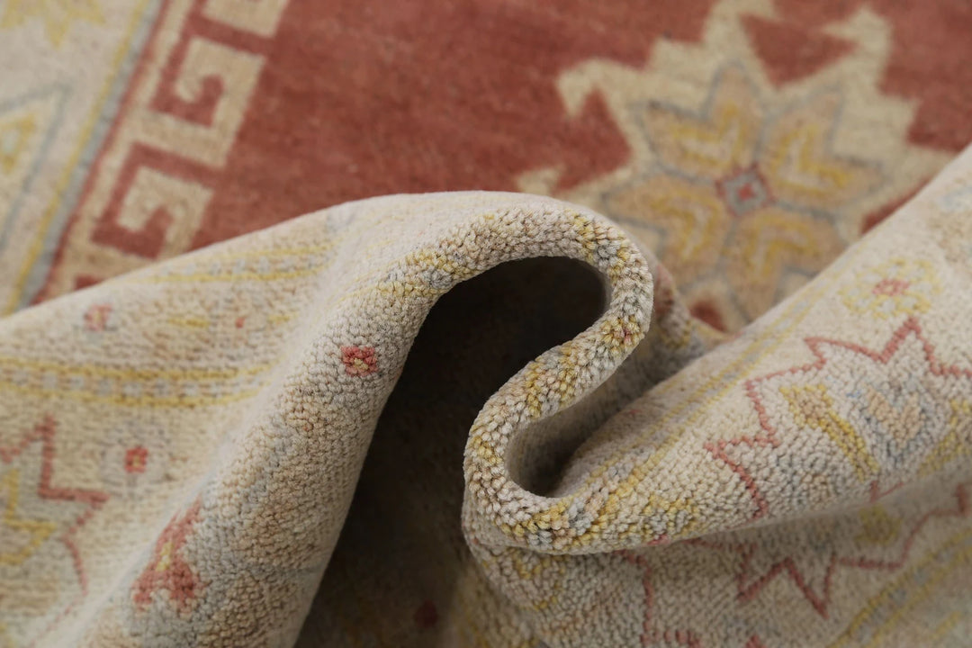 Afghan Kazak Rug 8' 9" x 12' 2" Hand-Knotted | No. AT77619
