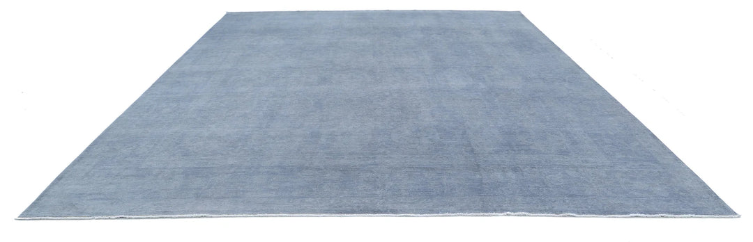 Grey Afghan Overdye Rug 11' 11" x 14' 11" Hand-Knotted | No. AT77719