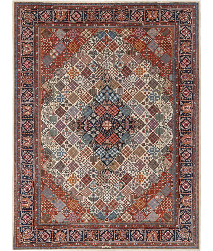 Persian Josheghan Rug 9' 0" x 11' 9" Hand-Knotted | No. AT77747