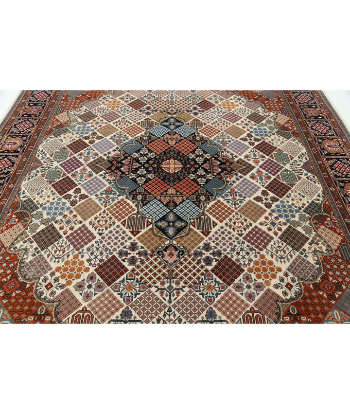 Persian Josheghan Rug 9' 0" x 11' 9" Hand-Knotted | No. AT77747