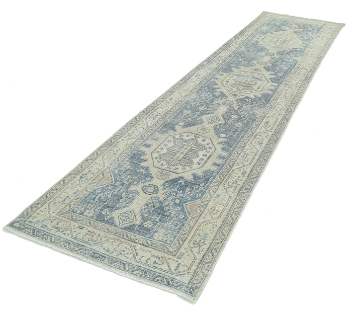 Persian Hamadan Runner 3' 5" x 13' 5" Hand-Knotted | No. AT77760
