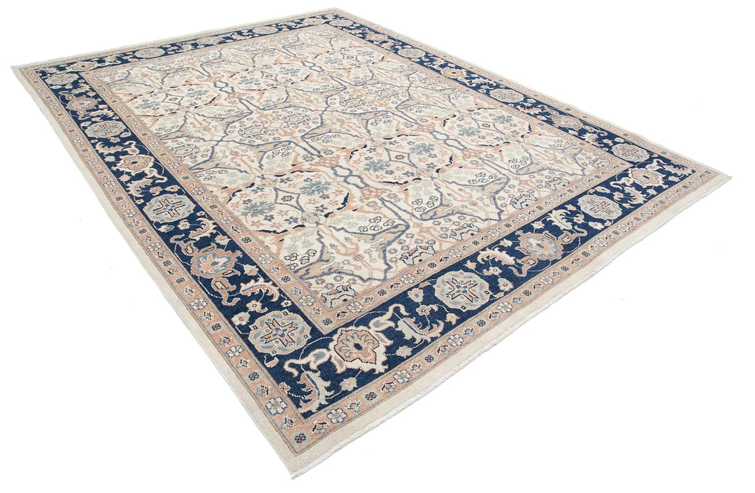 Afghan Ziegler Rug 8' 11" x 11' 5" Hand-Knotted | No. AT77826