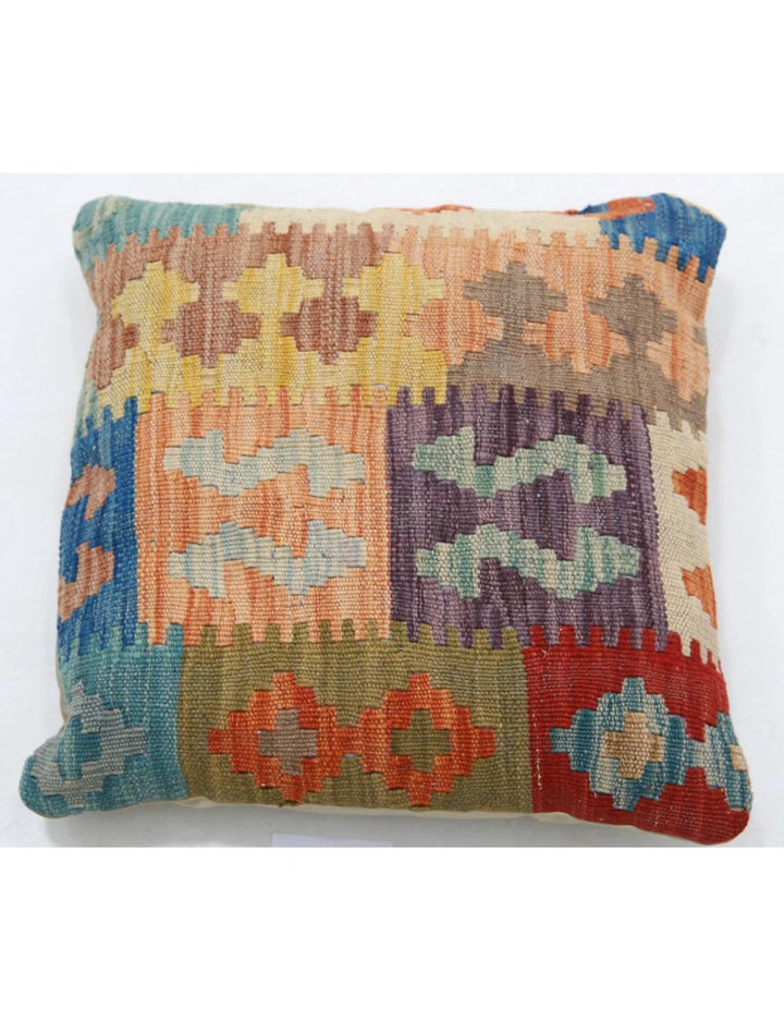 Multicolor Afghan Tribal Rug Flat-weave | No. AT77835