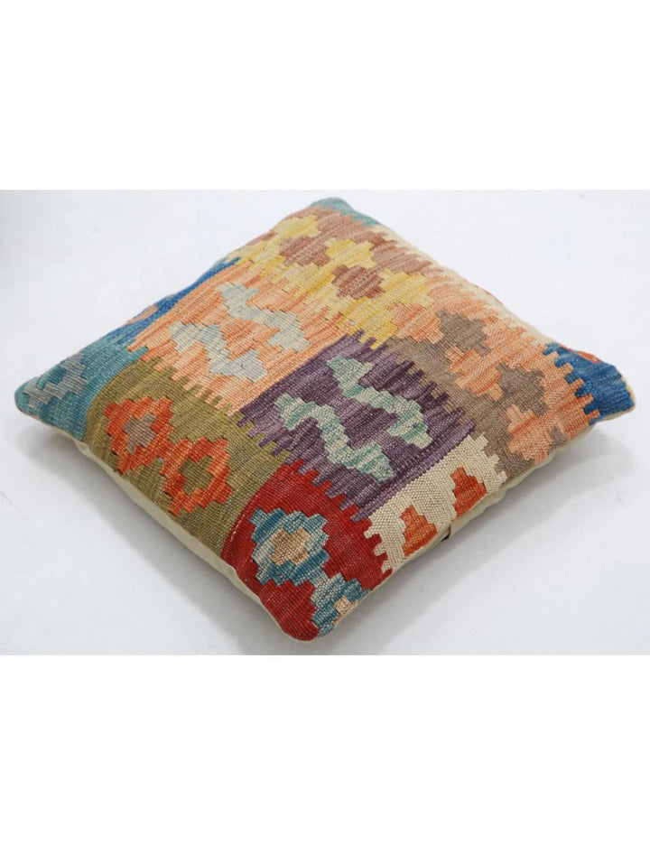 Multicolor Afghan Tribal Rug Flat-weave | No. AT77835