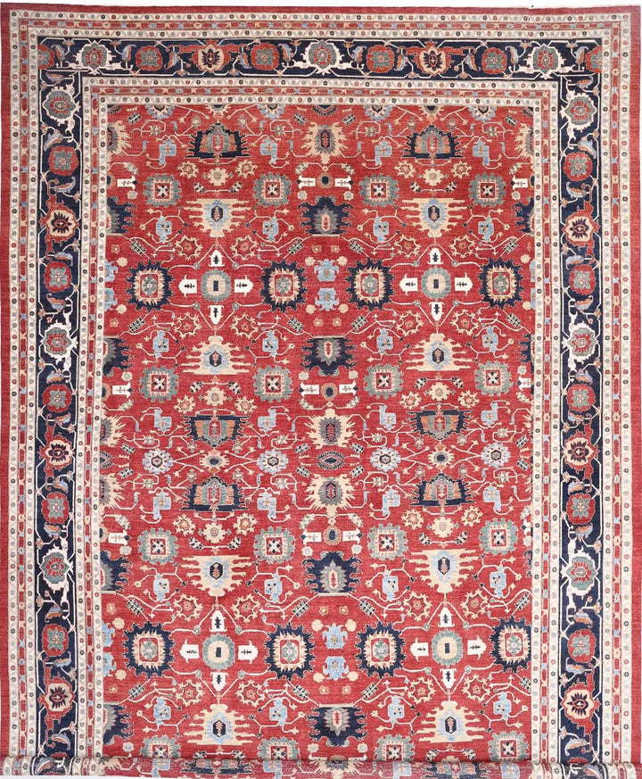 Afghan Ziegler Farhan Rug 17' 8" x 25' 9" Hand-Knotted | No. AT77915