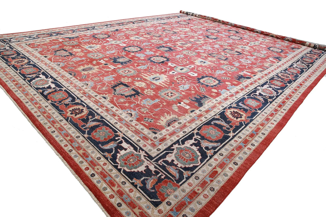 Afghan Ziegler Farhan Rug 17' 8" x 25' 9" Hand-Knotted | No. AT77915