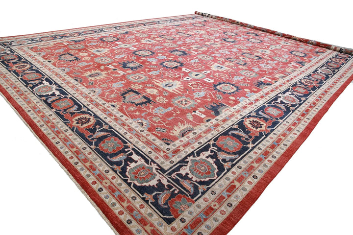 Afghan Ziegler Farhan Rug 17' 8" x 25' 9" Hand-Knotted | No. AT77915