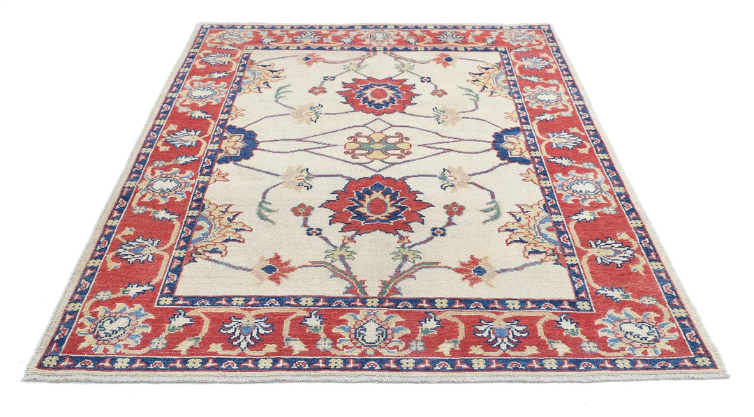Afghan Ziegler Farhan Gul Rug 5' 1" x 6' 9" Hand-Knotted | No. AT77948