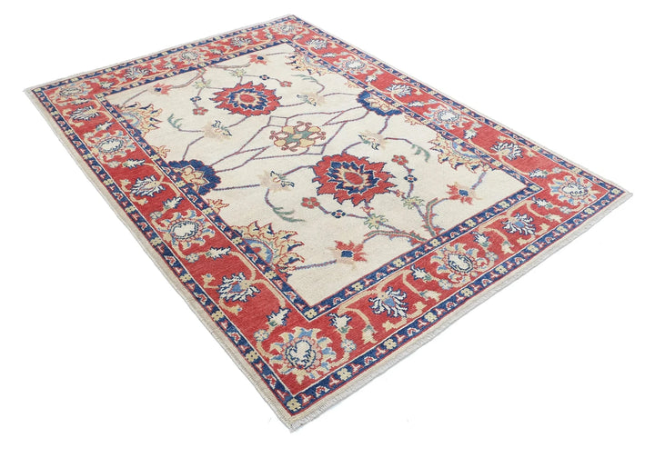 Afghan Ziegler Farhan Gul Rug 5' 1" x 6' 9" Hand-Knotted | No. AT77948