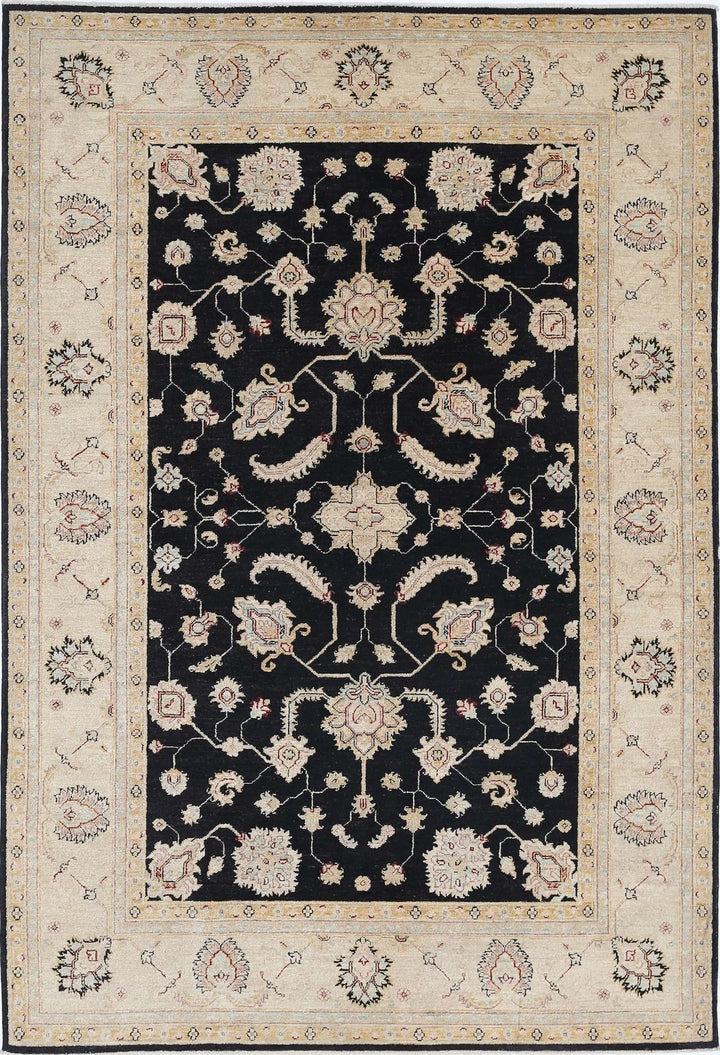 Afghan Ziegler Rug 5' 7" x 8' 1" Hand-Knotted | No. AT77949