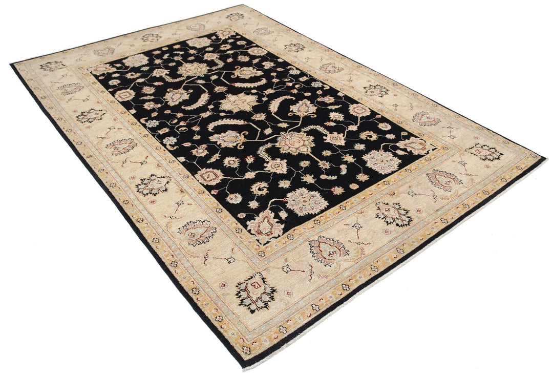 Afghan Ziegler Rug 5' 7" x 8' 1" Hand-Knotted | No. AT77949