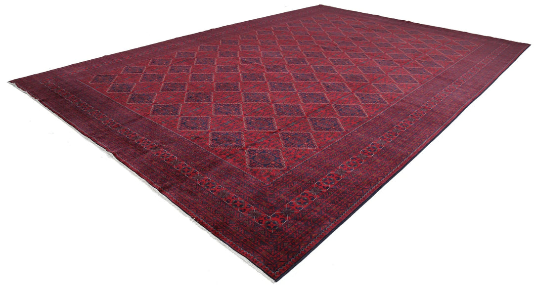 Red Afghan Khamyab Rug 12' 11" x 19' 0" Hand-Knotted | No. AT782369