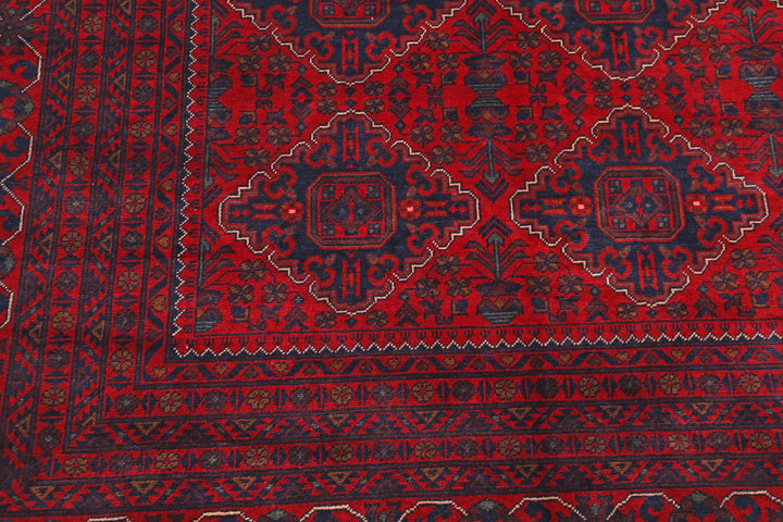 Red Afghan Khamyab Rug 12' 11" x 19' 0" Hand-Knotted | No. AT782369
